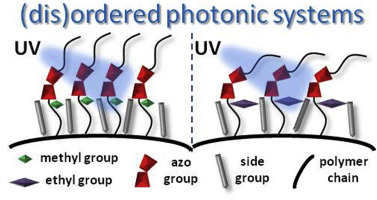 Structural and light driven molecular engineering in photochromic polymers